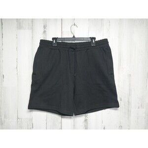 Zyia Active Shorts Mens 2XL Black Knit Workout Athletic Drawstring Elastic Waist